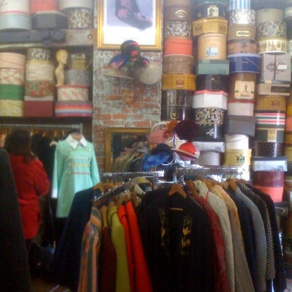 Check out all of the hat boxes!