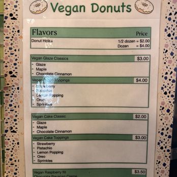 AM Donut & Yogurt - Vegan pricing menu - Donuts Near Me - Monrovia, California