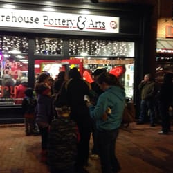 Firehouse Pottery & Arts - In line to see Santa