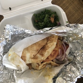 Kabob-Ster - Chicken shawarma and very small Tabouli Salad - Mediterranean Near Me - Chattanooga, Tennessee