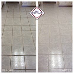 Groutsmith Dallas - Kitchen floor so clean your kids can eat off of them!