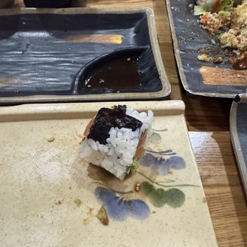 Sushi Town - Salmon Avocado roll 8.8.2026. Look how poorly made it is. - Sushi Bars Near Me - San Jose, California Sushi Town - Salmon Avocado roll 8.8.2026. Look how poorly made it is. - Sushi Bars Near Me - San Jose, California