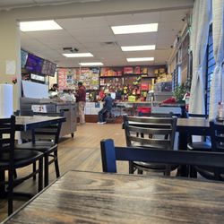 Front counter and small shop where they sell tools.