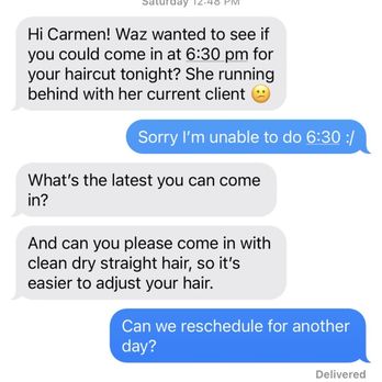Bomane - Pushing the appointment by two hours the same day - Hair Salons Near Me - Beverly Hills, California