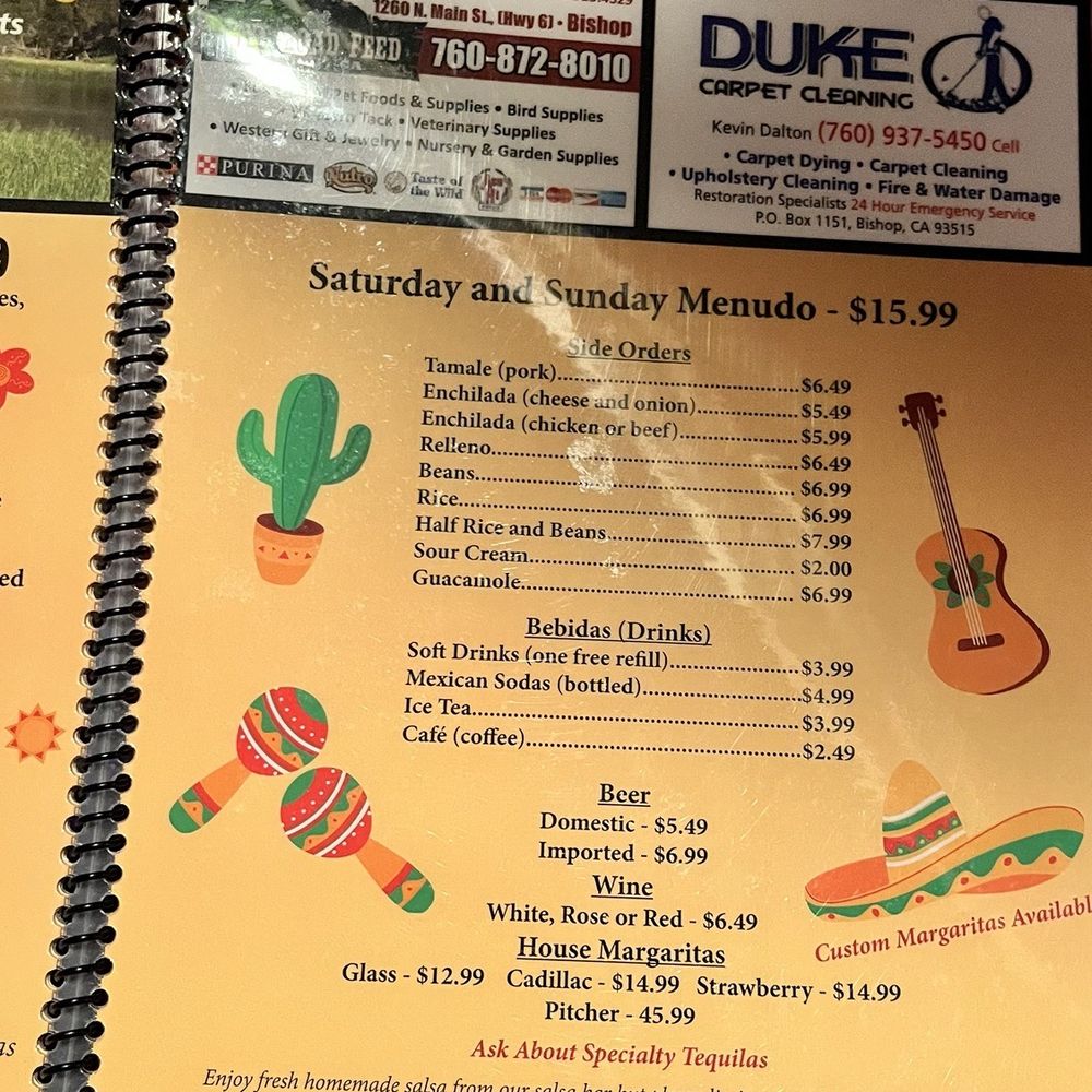 Taqueria Las Palmas - Menu 2025 - Mexican Near Me - Bishop, California Taqueria Las Palmas - Menu 2025 - Mexican Near Me - Bishop, California