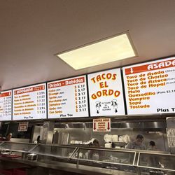 Tacos El Gordo - Menu from February 2025 (1/2)