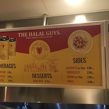 The Halal Guys - Left Side Menu - Halal Near Me - Costa Mesa, California The Halal Guys - Left Side Menu - Halal Near Me - Costa Mesa, California