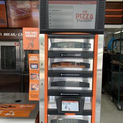 Closeup of online order pickup machine