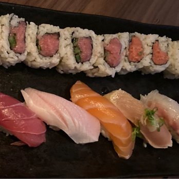 Sushi Roku - Deluxe Sushi Plate - with Toro roll & spicy tuna roll - Sushi Bars Near Me - Manhattan Beach, California