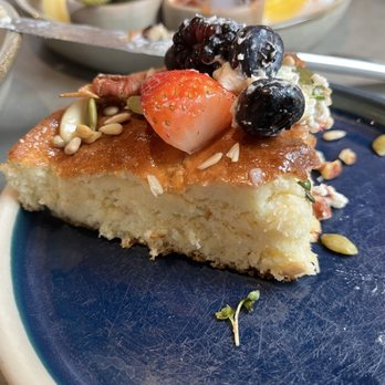 Five5eeds - Piece of the hot cake. Looks dense but it's not! - Coffee & Tea Near Me - Park City, Utah