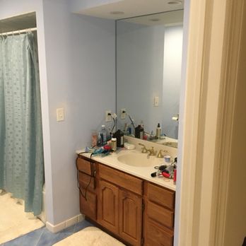 Maurer Construction - a bathroom with a sink and shower - General Contractors Near Me - Berkeley Heights, New Jersey