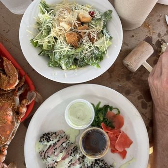 Waterman's Crab House - Seared ahi tuna and Cesar salad - Seafood Near Me - Rock Hall, Maryland Waterman's Crab House - Seared ahi tuna and Cesar salad - Seafood Near Me - Rock Hall, Maryland