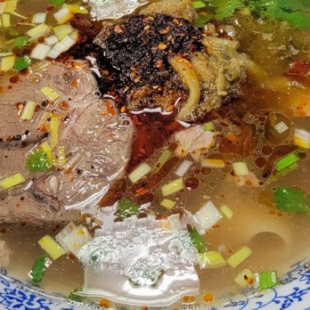 LAN Noodle - Spicy beef soup w pickled mustard. - Chinese Near Me - Arcadia, California LAN Noodle - Spicy beef soup w pickled mustard. - Chinese Near Me - Arcadia, California