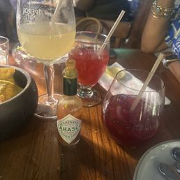 Hot sauce and lemonade to fix the drinks. Hot sauce and lemonade to fix the drinks.