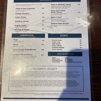 Catalyst Seafood - Menu - Seafood Near Me - Brookings, Oregon Catalyst Seafood - Menu - Seafood Near Me - Brookings, Oregon