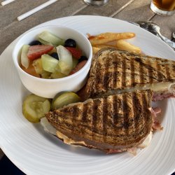 Innisbrook Turnberry Pub - My Reuben sandwich with fruit salad at Turnberry's Pub at Innisbrook Resort in Palm Harbor, FL