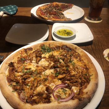 California Pizza Kitchen - BBQ chicken pizza and mushroom pepperoni sausage pizza. - Pizza Near Me - Wellington, Florida California Pizza Kitchen - BBQ chicken pizza and mushroom pepperoni sausage pizza. - Pizza Near Me - Wellington, Florida