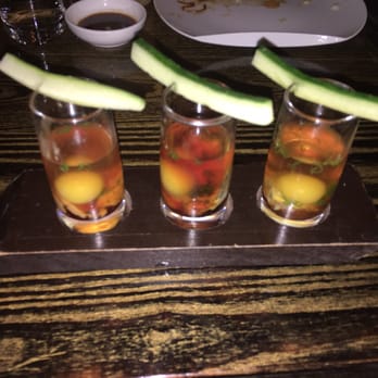 Yellowtail Japanese Restaurant & Lounge - Ugni and oyster shooters - Japanese Near Me - Las Vegas, Nevada