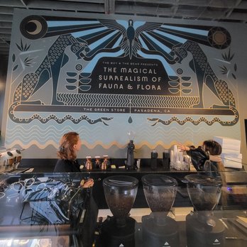 The Boy & The Bear - nice mural - Coffee & Tea Near Me - Pasadena, California