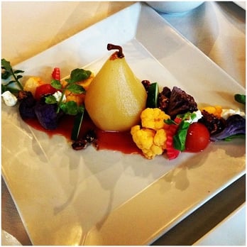 Chef Chai - Poached pear and rainbow vegetables salad - Asian Fusion Near Me - Honolulu, Hawaii