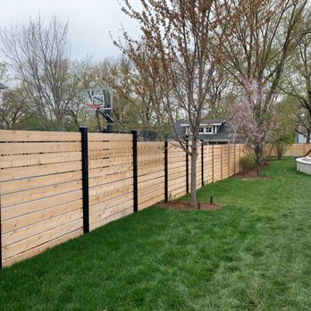 A First Fence - Horizontal Wood Fence designed and built by First Fence in Hillside, IL - Fences & Gates Near Me - Hillside, Illinois