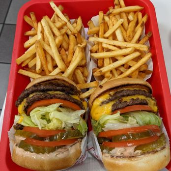 In-N-Out Burger - Double Double with grilled onions AND extra lettuce, tomatoes, and pickles. - Burgers Near Me - San Jose, California In-N-Out Burger - Double Double with grilled onions AND extra lettuce, tomatoes, and pickles. - Burgers Near Me - San Jose, California