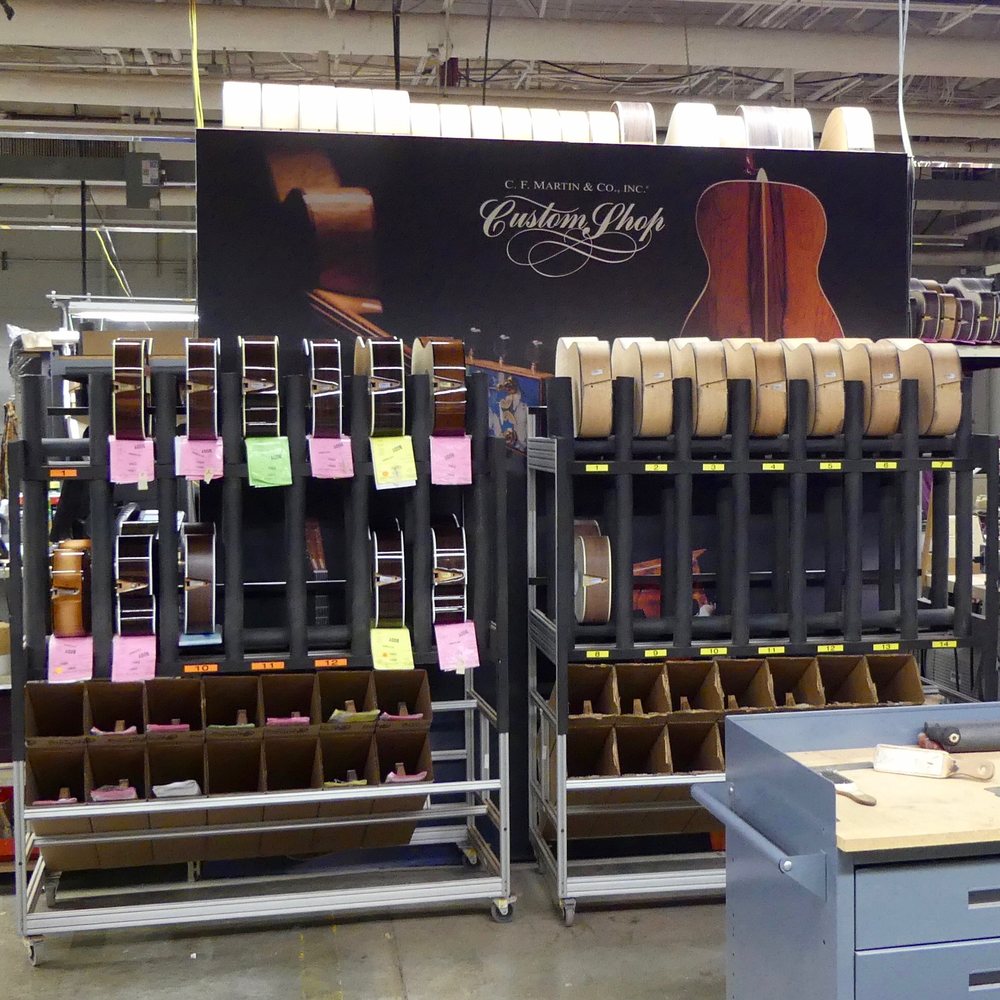 Martin Guitar - Custom shop guitars awaiting finishing. - Walking Tours Near Me - Nazareth, Pennsylvania Martin Guitar - Custom shop guitars awaiting finishing. - Walking Tours Near Me - Nazareth, Pennsylvania