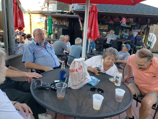 Photo of Louies Sports Pub - Fayetteville, NC, US. a group of people sitting around a table