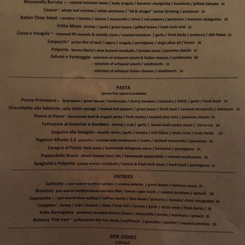 Brunos Italian Kitchen - Food menu as of January 2026 - Italian Near Me - Brea, California