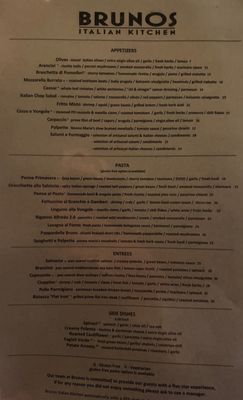 Menu photo 8 Brunos Italian Kitchen Brea, CA