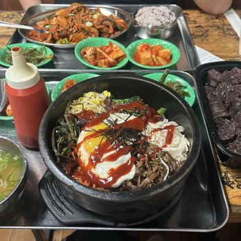 Ajumma Kimbob Deli - Dolsot bibimbap, soondae, spicy pork stir fry - Korean Near Me - Carrollton, Texas