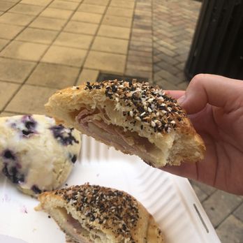 Black Bear Bread - Ham and cheese crescent with everything sprinkled on top and a lemon blueberry scone. Very yummy. - Bakeries Near Me - Miramar Beach, Florida