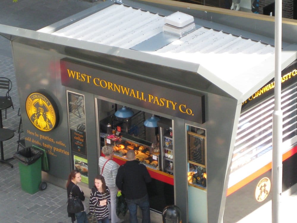 WEST CORNWALL PASTY CO. Kiosk 3 Paradise St, Liverpool, Merseyside