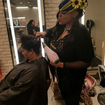 JCPenney's Salon - Stylist Rockie blowing it out straight - Hair Salons Near Me - Glendale, California JCPenney's Salon - Stylist Rockie blowing it out straight - Hair Salons Near Me - Glendale, California