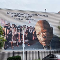 7-Eleven - Incredible civil rights (John Lewis) art on the parking lot of 7-11