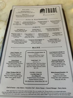 Menu photo 6 Trade Boston, MA