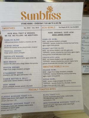 Menu photo 5 Sunbliss Cafe Newport Beach, CA