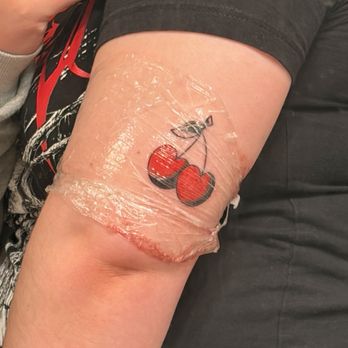 Gold Rush Studio - Friday the 13th tattoo, cherries - Tattoo Near Me Gold Rush Studio - Friday the 13th tattoo, cherries - Tattoo Near Me