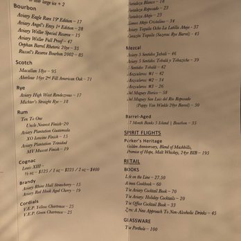 The Aviary - Menu (June 2022) - Cocktail Bars Near Me - Chicago, Illinois
