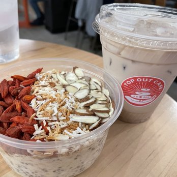 Top Out Cafe - Overnight oats and Iced Vanilla Chai Latte. - Coffee & Tea Near Me - Indianapolis, Indiana