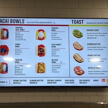 Sidewalk Juice-Millbrae - Acai bowls and toast menu - Juice Bars & Smoothies Near Me - Millbrae, California