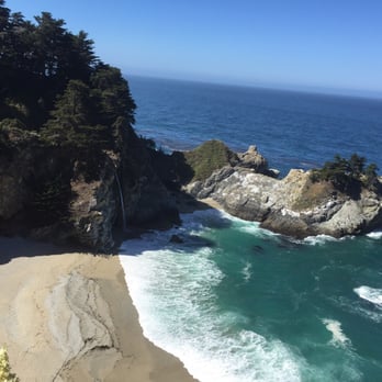 McWay Falls - View from the trail - Beaches Near Me - Big Sur, California