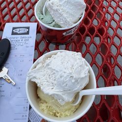 Bruster's Real Ice Cream - I had the Horchata & Banana Puddin' (bottom) Both flavors were great!