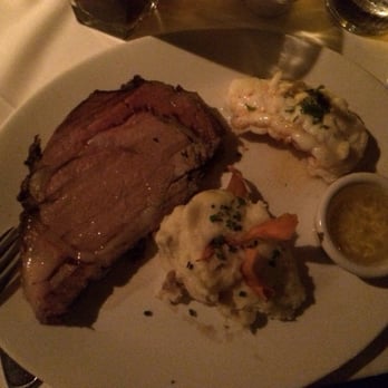 Chart House - Prime rib & cold water lobster tail. Prime rib could've really had less fat but I liked that they removed the shell for me. - Seafood Near Me - Monterey, California