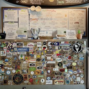 Al's Aloha Kitchen - Fun stickers at the ordering counter - Poke Near Me - Hilton Head Island, South Carolina