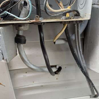 Tritech Air Conditioning Services - This is their idea of finishing a house up to code. Not even close - Heating & Air Conditioning/HVAC Near Me - Cantonment, Florida Tritech Air Conditioning Services - This is their idea of finishing a house up to code. Not even close - Heating & Air Conditioning/HVAC Near Me - Cantonment, Florida