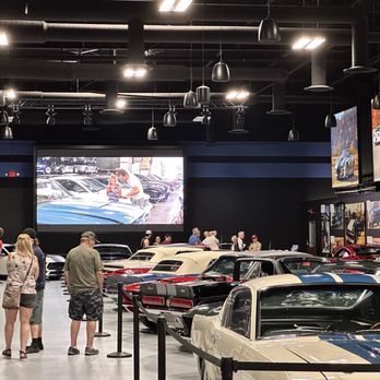 Shelby Heritage Center - A group participating in the Shelby VIP Tour Experience (right, bow screen) from afar. - Museums Near Me - Las Vegas, Nevada Shelby Heritage Center - A group participating in the Shelby VIP Tour Experience (right, bow screen) from afar. - Museums Near Me - Las Vegas, Nevada