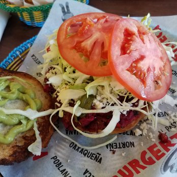 Burgerteca - Veggie burger (sorry the picture doesn't highlight the amazing deliciousness of La Veggie) - Burgers Near Me - San Antonio, Texas Burgerteca - Veggie burger (sorry the picture doesn't highlight the amazing deliciousness of La Veggie) - Burgers Near Me - San Antonio, Texas