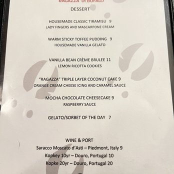 Ragazza Di Bufalo - Dessert menu as of 20 Dec 22 - Italian Near Me - Donnelly, Idaho Ragazza Di Bufalo - Dessert menu as of 20 Dec 22 - Italian Near Me - Donnelly, Idaho