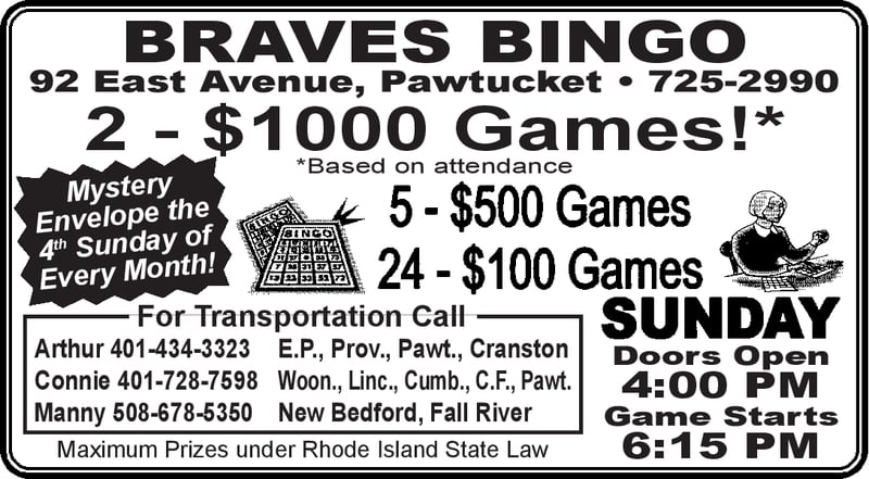 Darlington Braves Bingo - social services organization in Pawtucket, RI